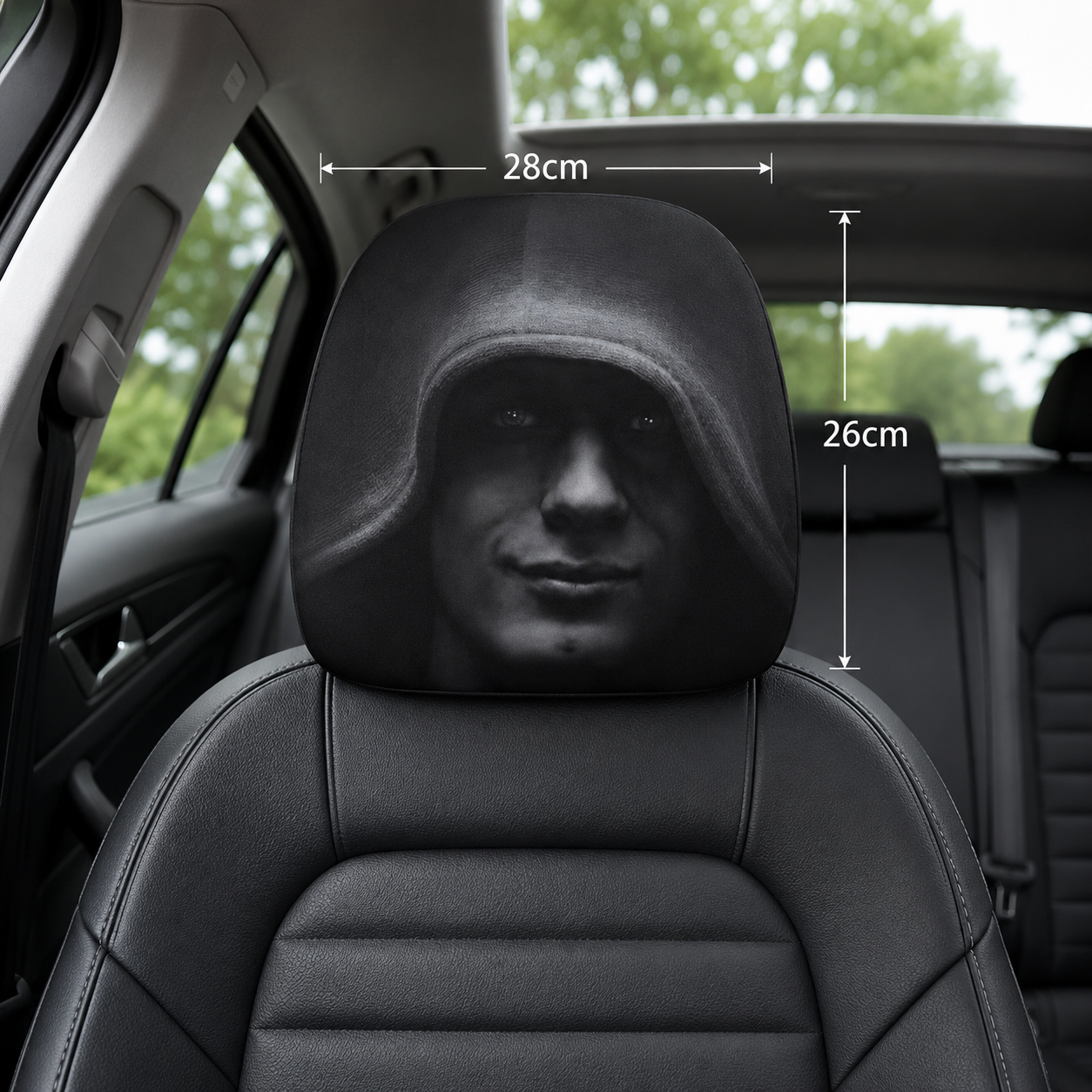 Ghost Face Headrest Covers | Universal Fit | Skin Freindly