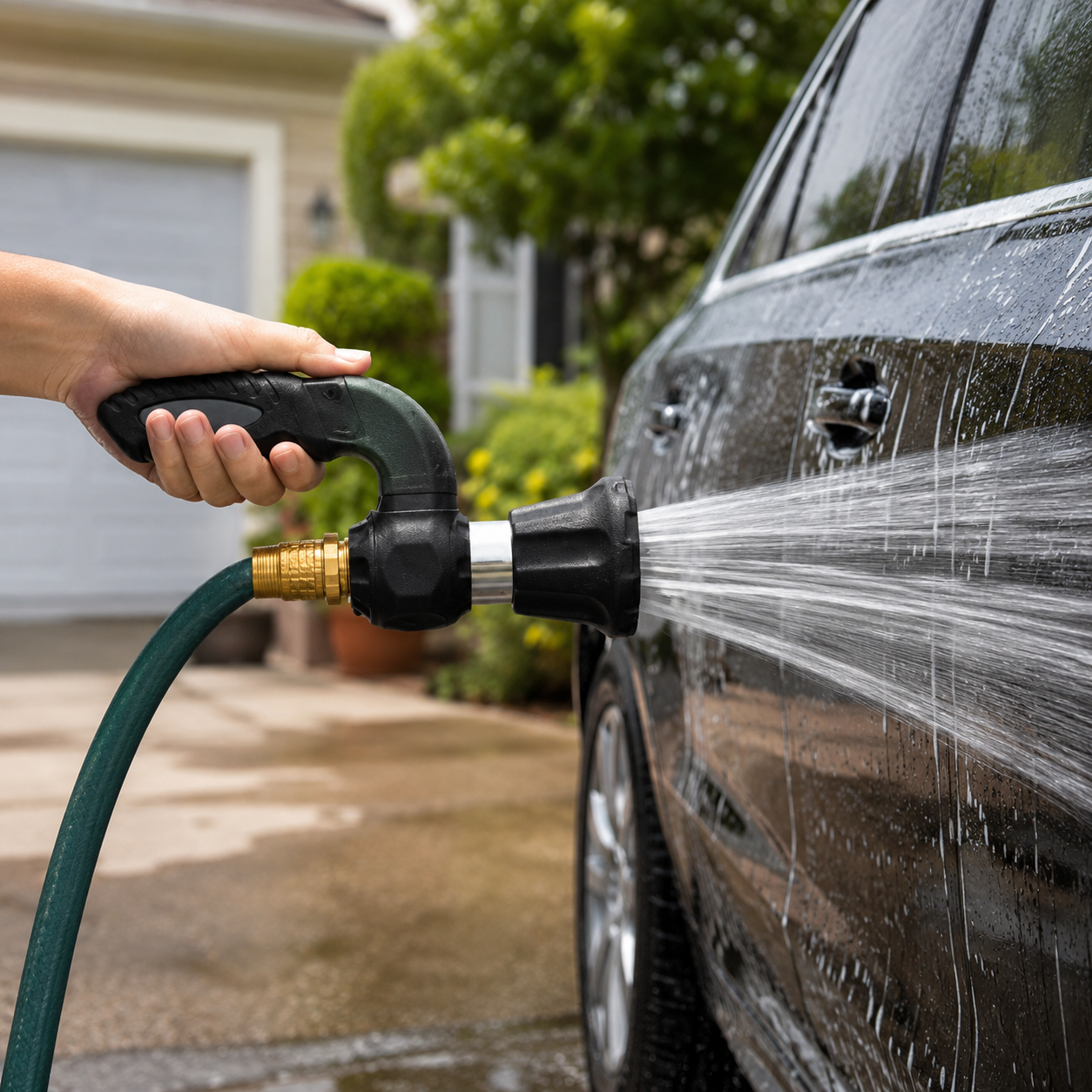 Mighty Power Hose Blaster Nozzle Lawn Garden Car Washing