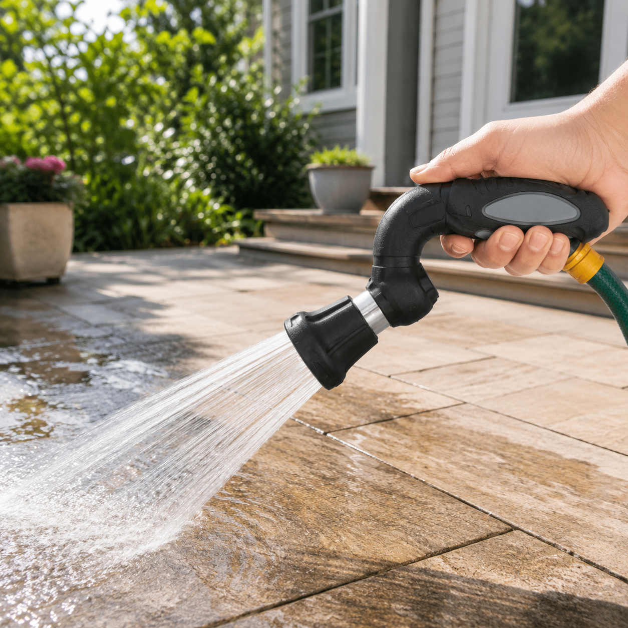 Mighty Power Hose Blaster Nozzle Lawn Garden Car Washing
